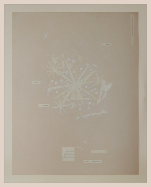 Damir Očko, "On Ulterior Scale IX", 2011. Pastel, collage sur papier. 65 x 49 cm. Collection Mudam Luxembourg. Acquisition 2012 © Damir Očko