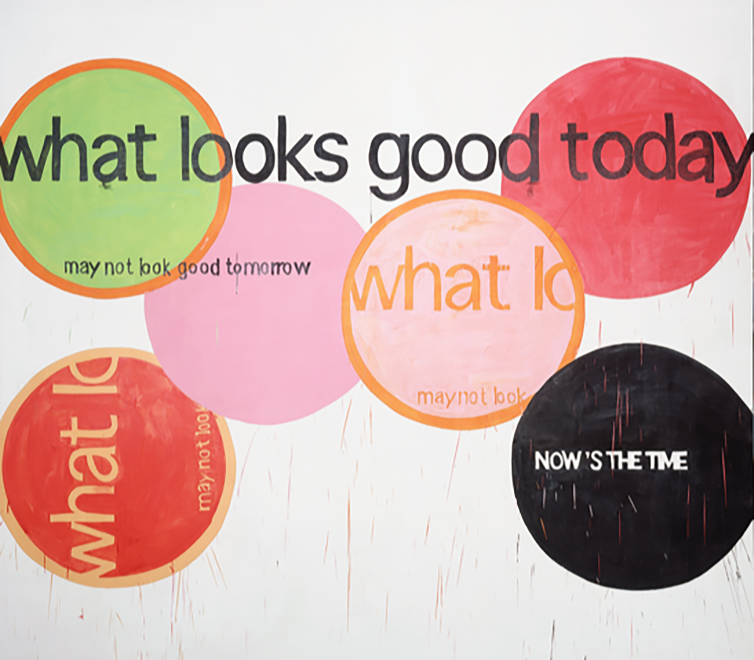 Michel Majerus, "what looks good today may not look good tomorrow", 2000 © Michel Majerus Estate, 2022. The Museum of Modern Art, New York. Gift of Mr. and Mrs. Werner E. Josten (by exchange). Photo: Jens Ziehe, Berlin